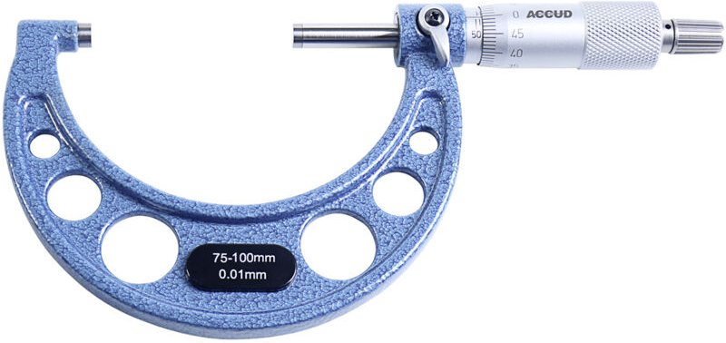 Basetech - Accud 1599710 Bügelmessschraube 100 mm (max) Ablesung: 0.01 mm din 863-1