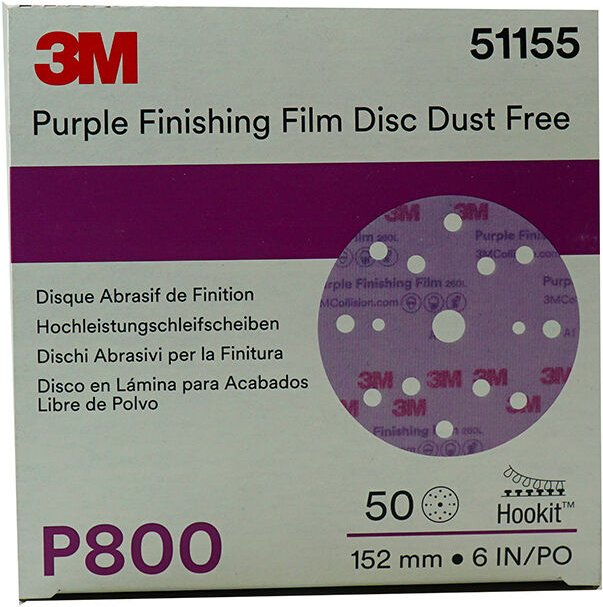 3M 51155 Abrasivscheiben 260L P800 15 PIECES Löcher 50