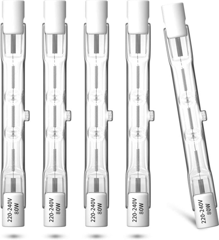 Rosemary - LaBlanc – 5 Stück Eco-Halogenbirne R7s 78 mm 80 w 230 v warmweiße Halogenlampe 2800 k dimmbare doppelseitige ...