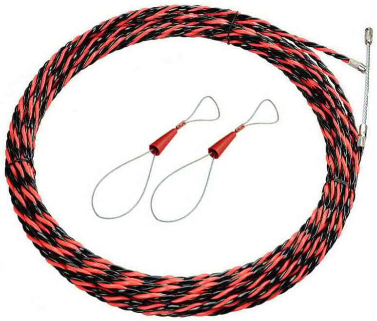 Ulisem 50 m Elektrikernadel – 5 mm Durchmesser, elektrischer Kabelabzieher – einziehbare Zugnadel für Elektrokabel und V...