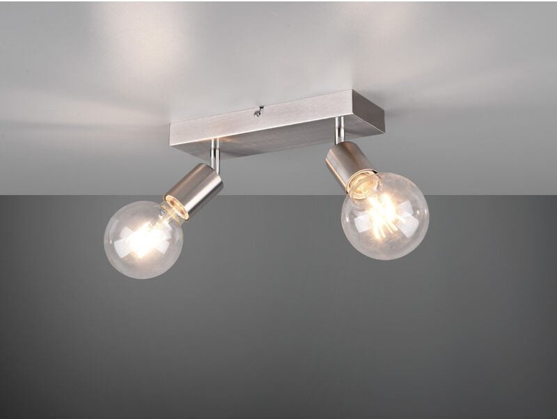 Deckenstrahler vannes 2 Flammig Silber, Balken 26cm breit