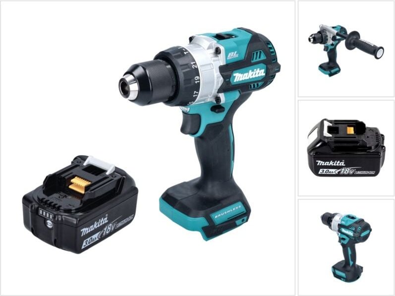 Dhp 486 F1 Akku Schlagbohrschrauber 18 v 130 Nm Brushless + 1x Akku 3,0 Ah - ohne Ladegerät - Makita