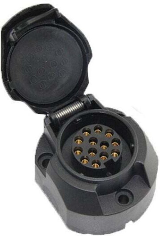 13-poliger Adapter für Anhänger und Wohnwagen, Schraubanschluss, 13-polige Steckdose, Anhängerkupplungssteckdose für lkw...