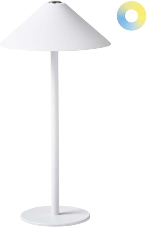 LED-Tischlampe Weiß Metall Kabellos Wiederaufladbar Touch Funktion Dimmfunktion usb Kabel Indoor Outdoor Tischleuchte Sc...