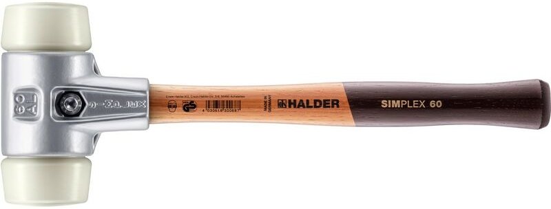 Halder - simplex Schonhammer ø 60 mm Nylon mit Aluminiumgehäuse