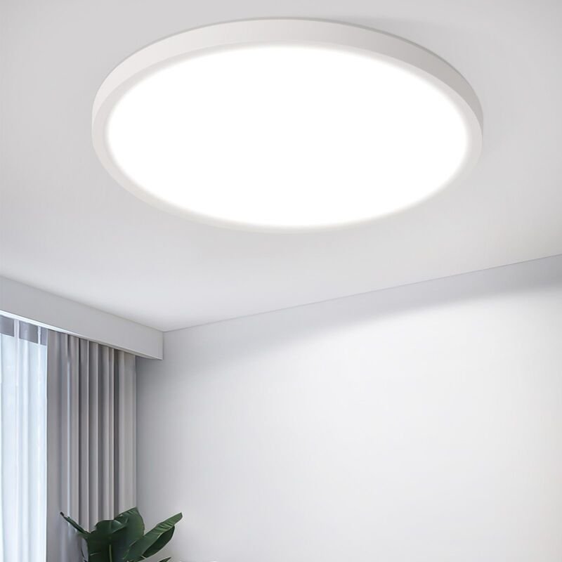 Deckenlampe led Deckenleuchte Flach - Schlafzimmerlampe 18CM Badezimmerlampe 15W Küchenlampe Schlafzimmer weiß Deckenbel...