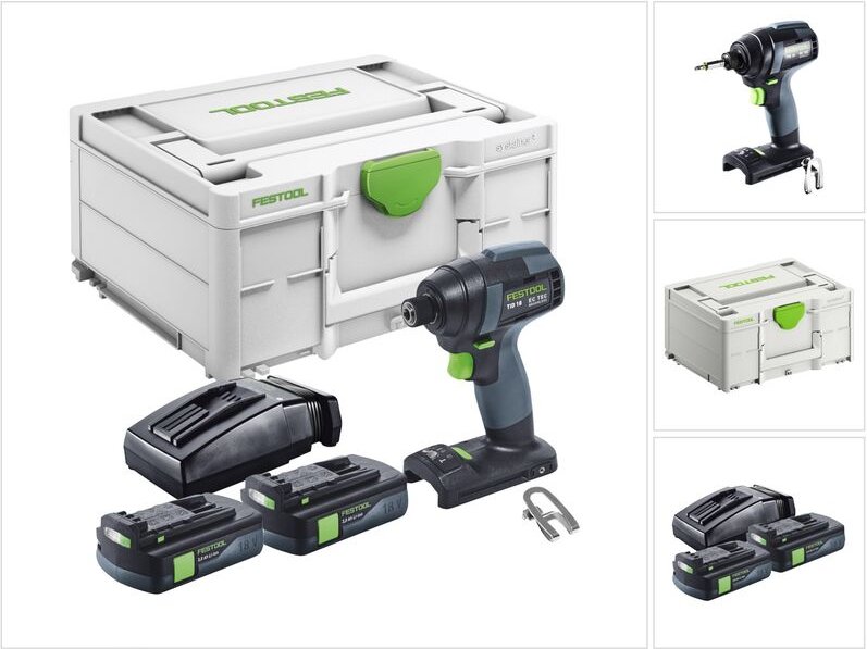 Tid 18-Basic Akku Schlagschrauber 18 v 180 Nm 1/4' + 2x Akku 3,0 Ah + Ladegerät + Systainer - Festool