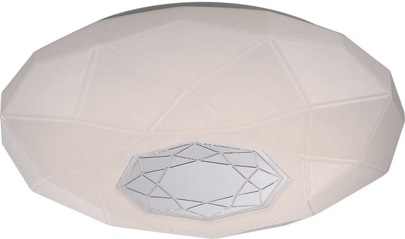 Globo - Deckenlampe Deckenleuchte Wohnzimmerlampe Esszimmerleuchte Schlafzimmerlampe, Dekor verspiegelt weiß, 1x led 21W...