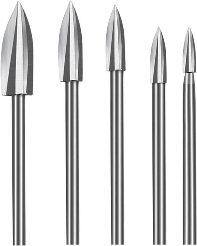 Holzschnitzerei-Bohrer-Set, 5-teilig, Holzschnitzerei-Bohrer mit Schaft zum DIY-Schnitzen, Gravieren, Schleifen und Bohr...