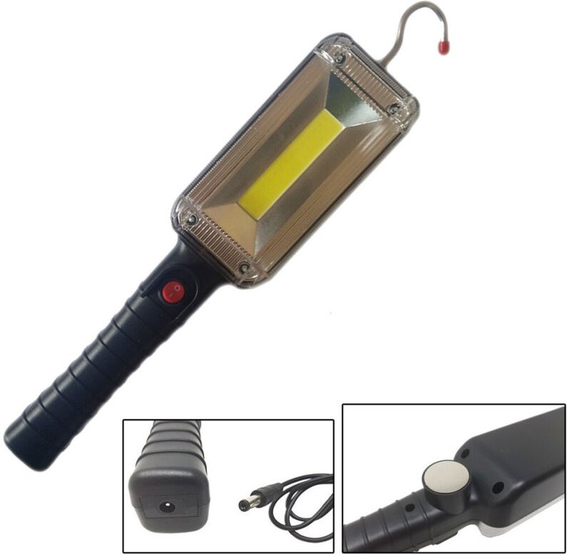 Trade Shop Traesio - Trade Shop - Tragbare wiederaufladbare Arbeitsleiste led Taschenlampe Lampe Magnethaken ZJ859 V2 -