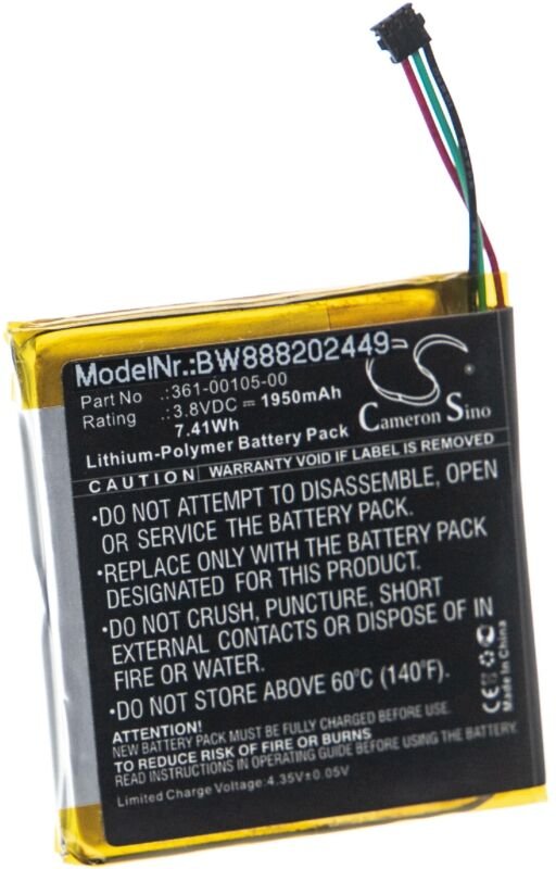 Vhbw - Akku kompatibel mit Garmin Edge 1030 gps Fahrradcomputer Radcomputer (1950mAh, 3,8V, Li-Polymer)