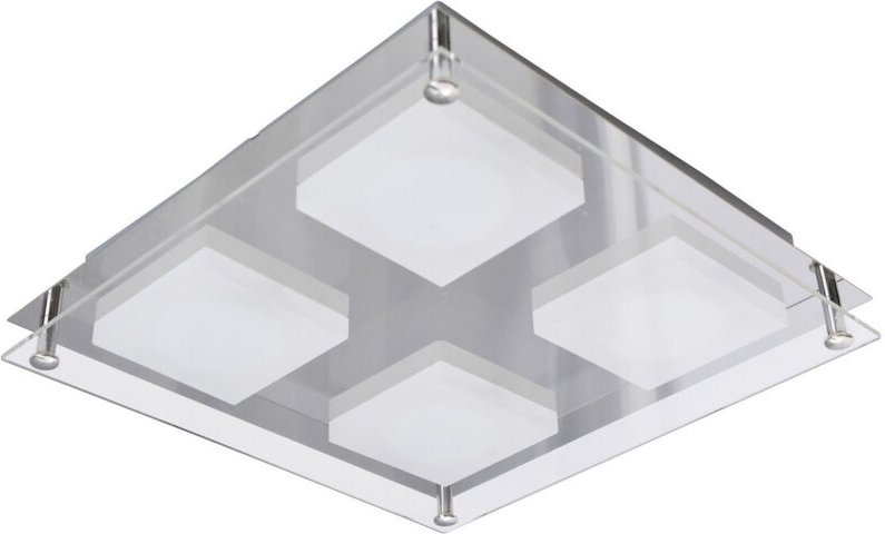 Naeve EDINGBURGH 24 x 24 cm integrierte LED-Deckenleuchte, halbbündig, Chrom, 2700 K