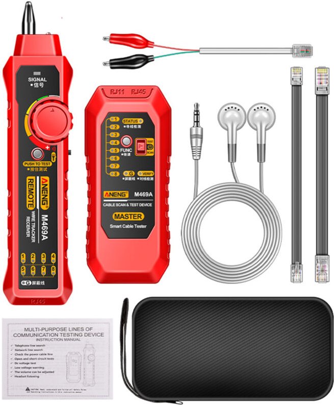 Rilevatore di cavi di rete M469A, strumento multifunzionale per il test anti-interferenza per individuare i punti di int...