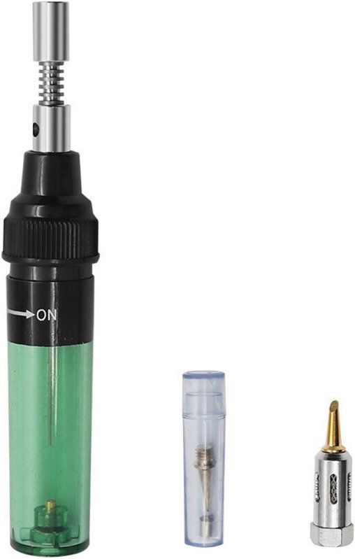 Gaslötkolben, Lötpistole mit Brenner, kabelloser Butangaslötkolben, Druckluft-Schweißgerät 1300°C (grün), Lötkolben