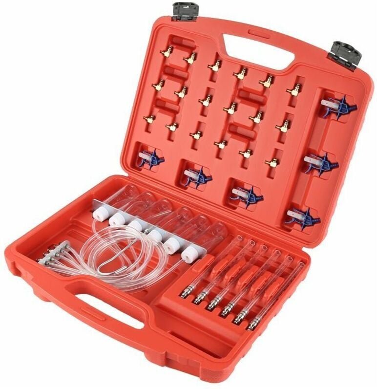 Diesel-Injektor-Durchflussmesser-Zylinder-Diagnose-Kraftstoffleitungs-Testkit für Common-Rail-Adapter mit Aufbewahrungsb...
