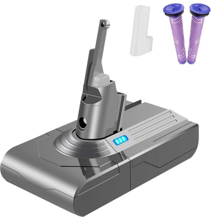 V8 Ersatz-Akkuadapter + Vorfilter 21,6 V für Staubsauger