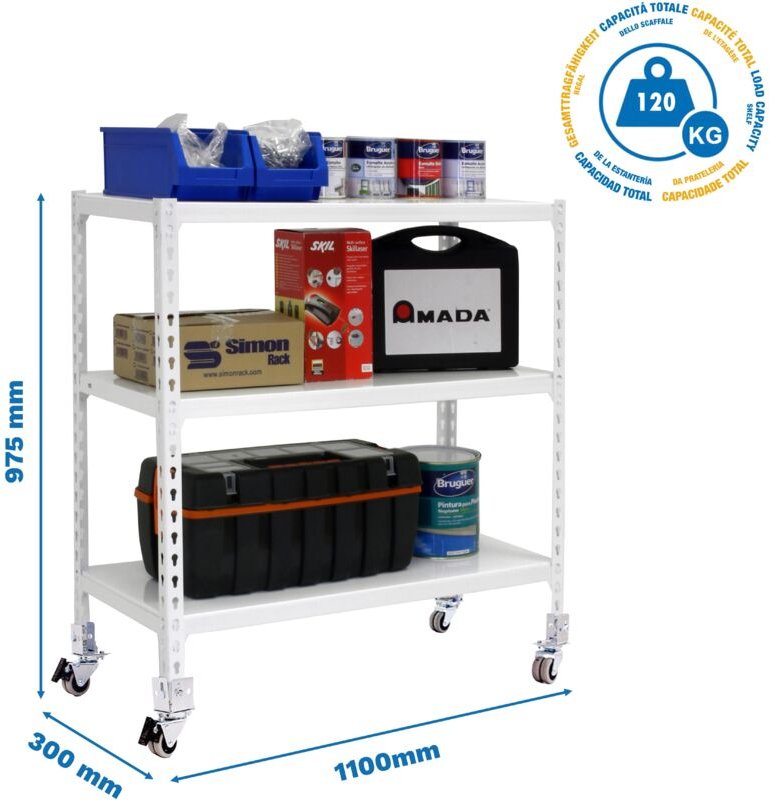 Simonrack Flexible Weiße Metallregal