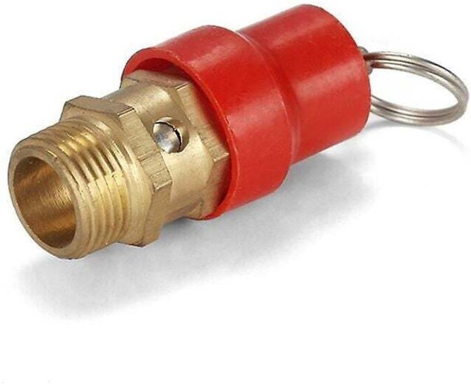 Sicherheitsventile Luftkompressor-Druckbegrenzungsventil G1/4 Außengewinde 8 kg eingestellter Druck rote Kappe