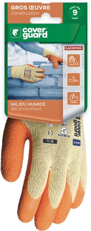 Orangen Bauhandschuhe das Paar t 10