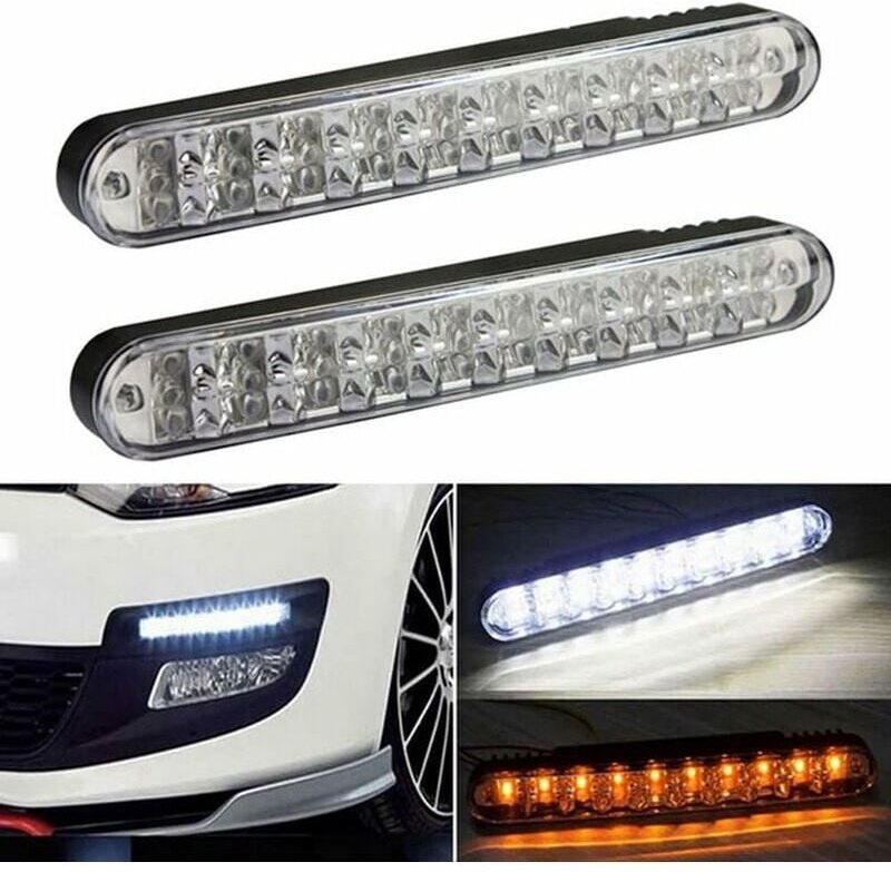Nazalus-Hot Sale-2 Stück x 30 LED SMD Tagfahrlicht/Auto Blinker/Tagfahrlicht DRL TFL mit Blinkerfunktion in Gelb