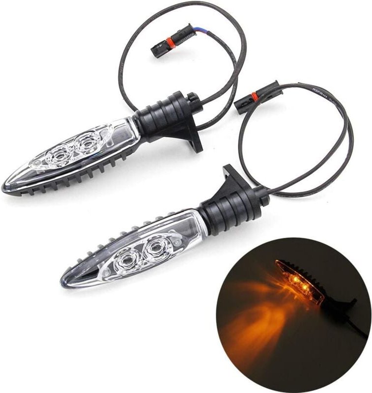 Thumbnail - Aougo - 1 paar Für Motorrad led Blinker Licht Anzeige Vorderen Blinker Lampe Für R1200gs HP4 Abenteuer F800gs R1200r
