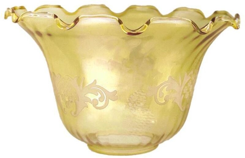 Lampenschirm aus Glas granada amber 10x17cm Mund von 5cm