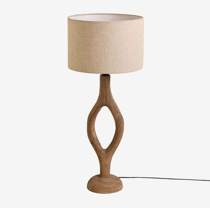 Mangoholz-Tischlampe Gracia Mango-Holz - Sklum