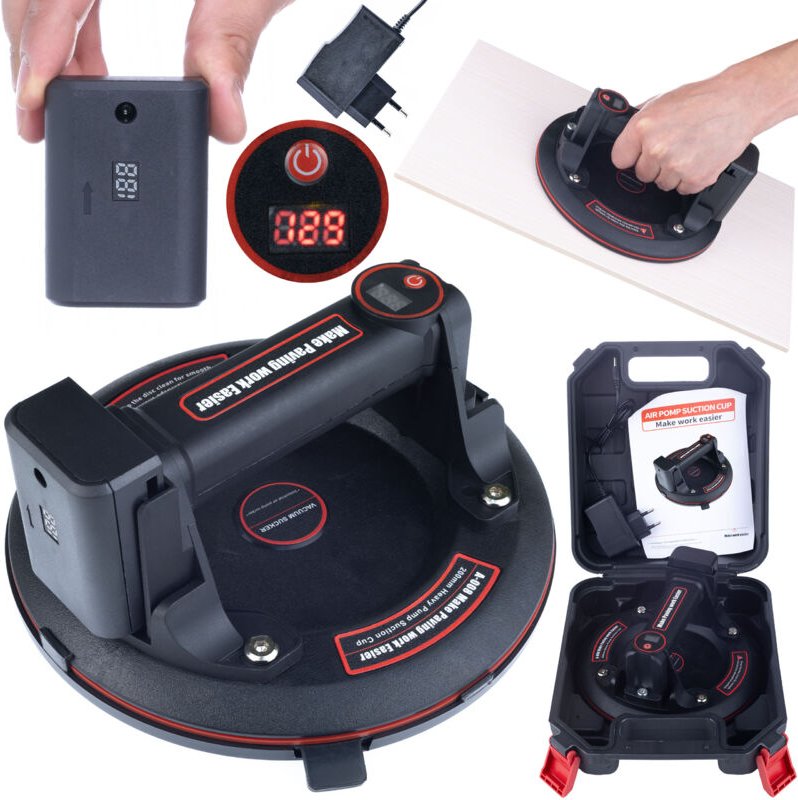 Akku-Vakuumsauger zum Übertragen von Fliesen mit digitaler Anzeige