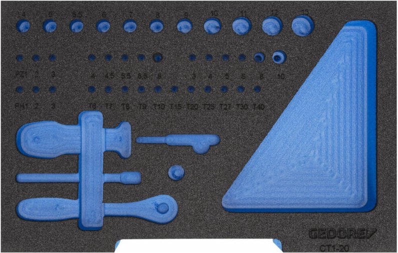 Gedore EI-1100 CT1-20 Schaumstoffmodul 1/2 L-BOXX 136 leer