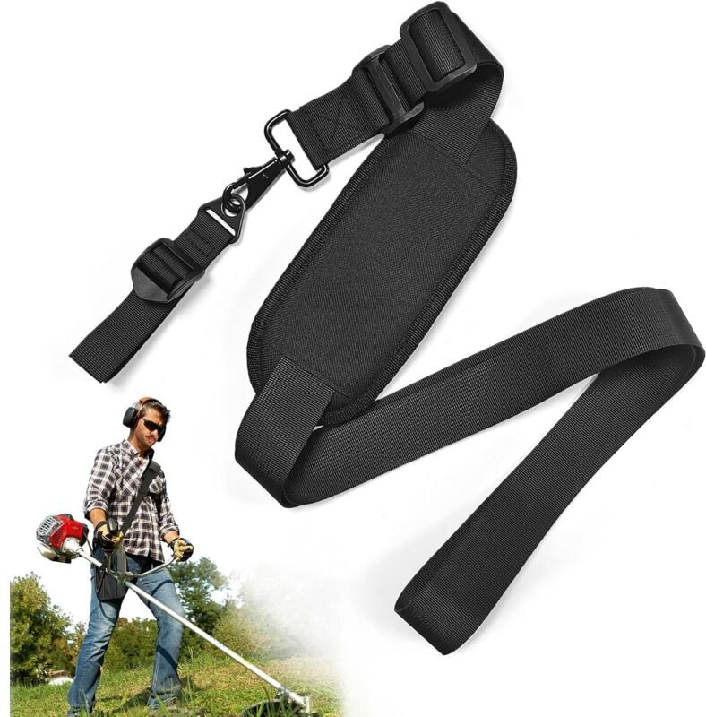 Verstellbarer Freischneider-Tragegurt, Schultergurt aus Nylon für Trimmer, Schultergurt für Kettensägen und Rasenmäher (...
