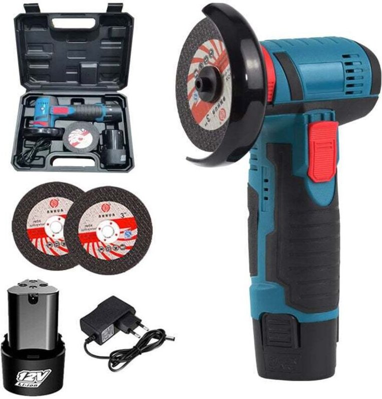 Mini-Akku-Winkelschleifer, 12-V-Akku-Winkelschleifer zum Schleifen und Schneiden, Polieren Y24972