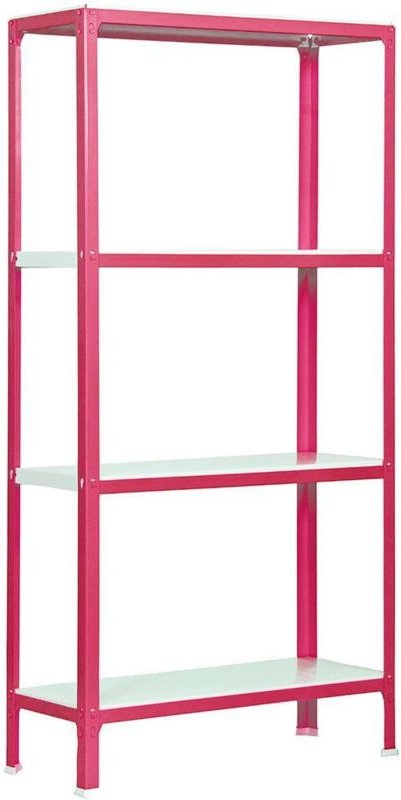 Simonrack Robuste Metallregal in Rosa und Weiß