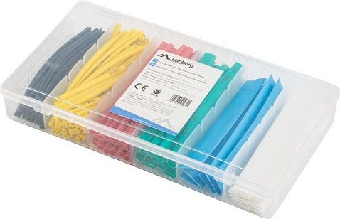 Lanberg - Schläuche wärmeschrumpfend 100 Stück 100mmx1,5 bis 13mm mehrfarbig