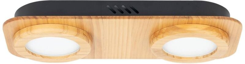 Lindby - led Deckenlampe 'Joren' aus Holz dimmbar für Wohnzimmer & Esszimmer von