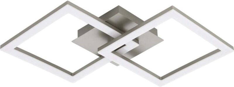 Eglo LED Deckenleuchte Huerta nickel-matt 52,5 x 31 cm warmweiß