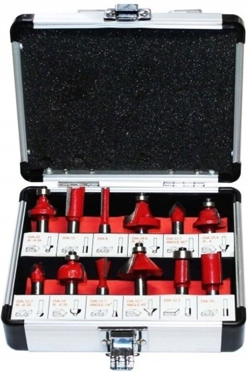 Holzmann - Maschinen OFS12 Frässet Schaftdurchmesser 8 mm 12teilig