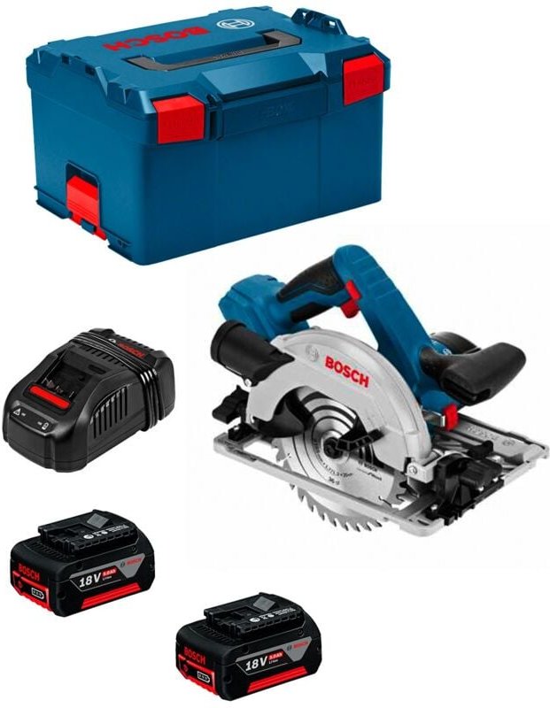 Bosch - Kreissäge gks 18V-57 g (2 x 5,0 Ah + GAL1880CV + L-Boxx 238)