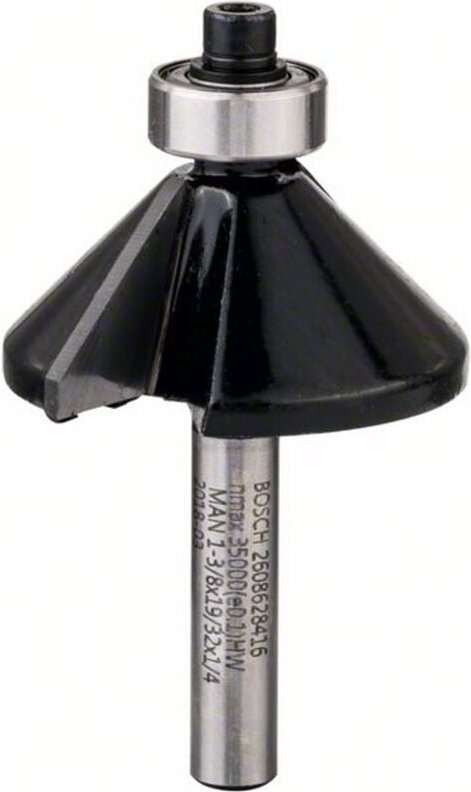 Bosch - Fase-/Bündigfräser 1/4 Zoll, D1 34,9 mm, b 13 mm, l 14,6 mm, g 56 mm, 45°