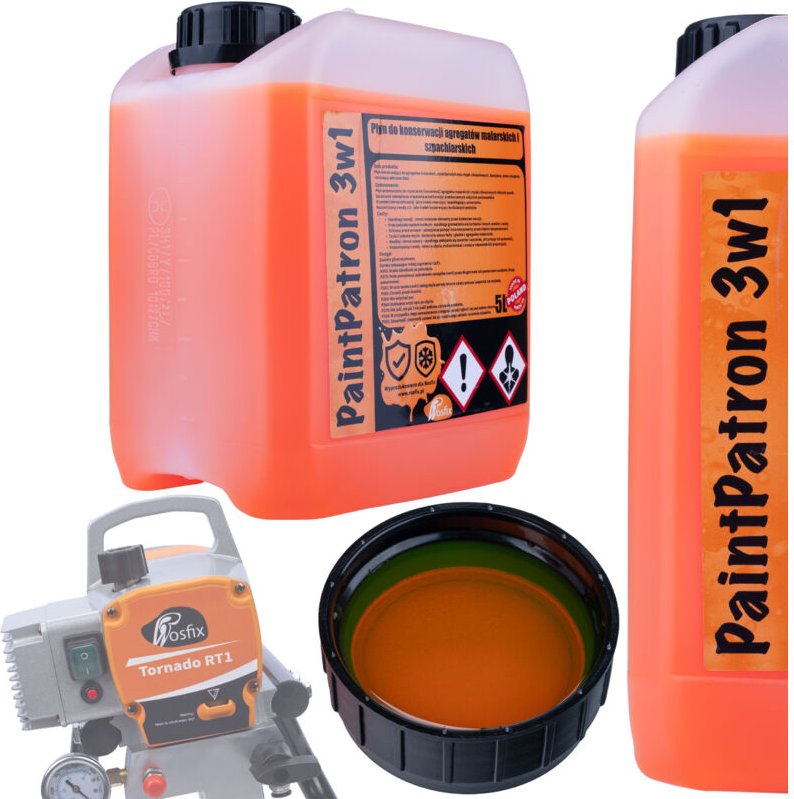 Rosfix PaintPatron 3in1 Reinigungs- & Konservierungsflüssigkeit 5 L – Für Farbspritzgeräte & Hochdruckreiniger Frostschu...