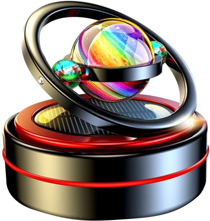 Tlily - Solar Rotating Aromatherapie Auto Diffusor Dashboard Ornamente Solar Auto Lufterfrischer Auto Spin Auto Luftrein...