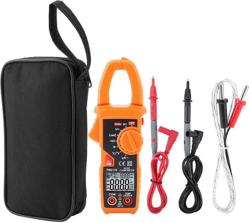 Eosnow PEAKMETER PM2118 Dual Display AC DC Clamp Multiemeter NCV Ohmmeter Kapazitt Temperatur Tester