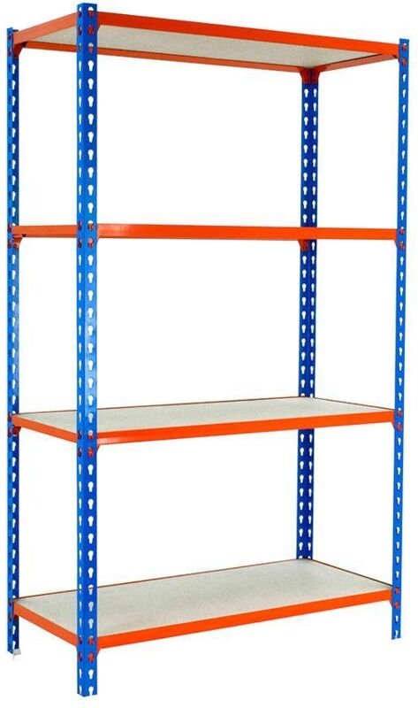 Simonrack MADERCLICK MEGAPLUS Regalsystem blau orange Holz