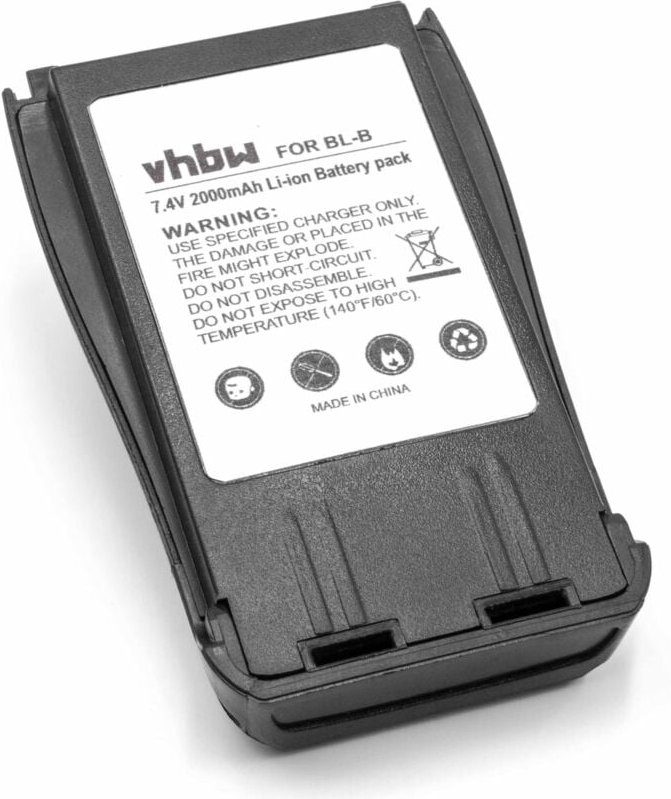 Vhbw - Akku kompatibel mit Baofeng UV-B6, UV-B5 Funkgerät, Walkie Talkie (2000 mAh, 7,4 v, Li-Ion)