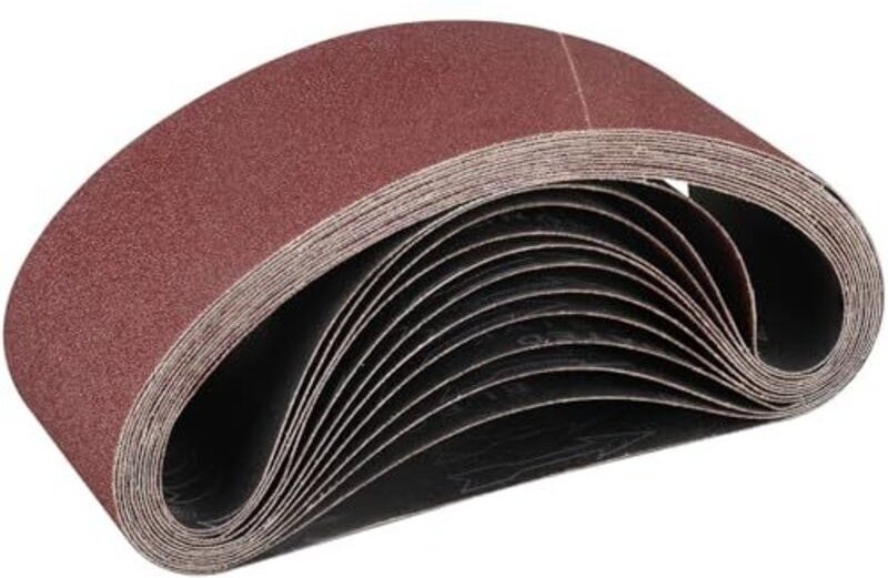 Schleifband-Set, 100 x 610 mm, 12-teilig, Körnung 80