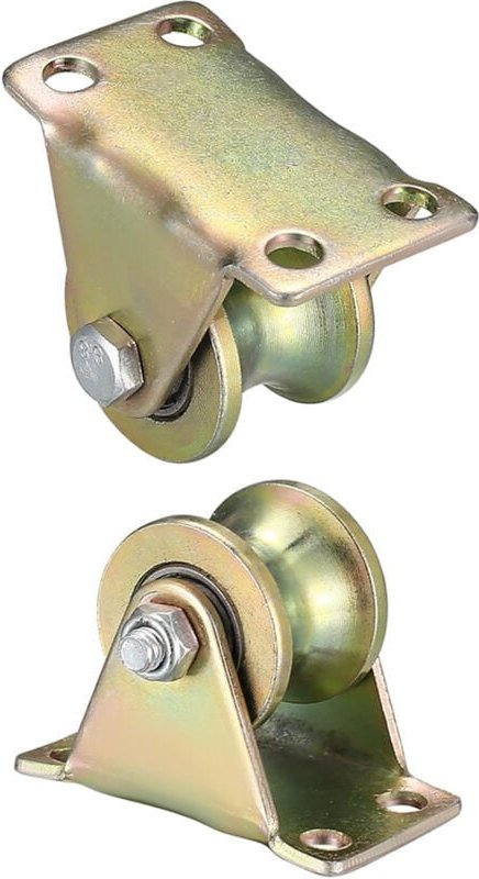 ZVD-2 Stück Heberolle, U-Nut-Rolle, Heberolle, Rillenrad-Kabelrollen für Seile, Schienen, Schiebetor (U-förmige Rolle)