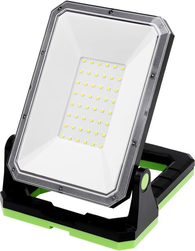 Ej.life - Wiederaufladbare LED-Arbeitsleuchte 1300 Lm 4000 k mit faltbarem Ständer, tragbare USB-Baustellenlampe IP65 wa...