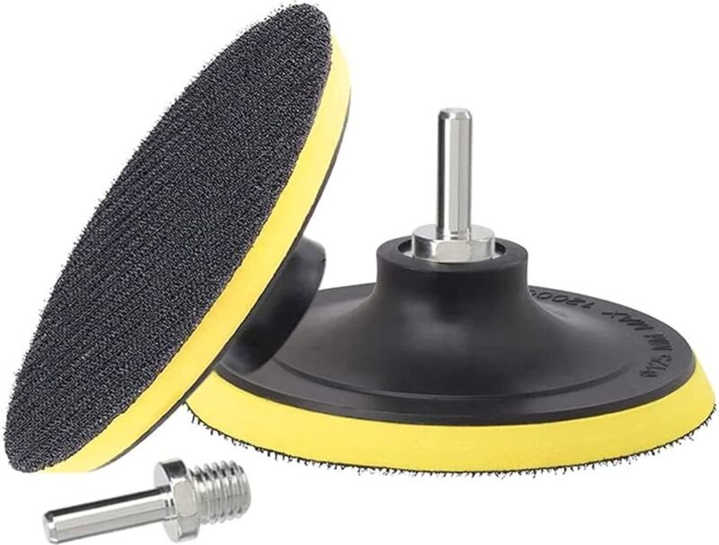 Thumbnail - 2 Stück 125 mm Schleifpads Schleifscheiben Schleifteller mit M14-Gewinde Klettverschluss Schleifträgerplatte Polieren fü...