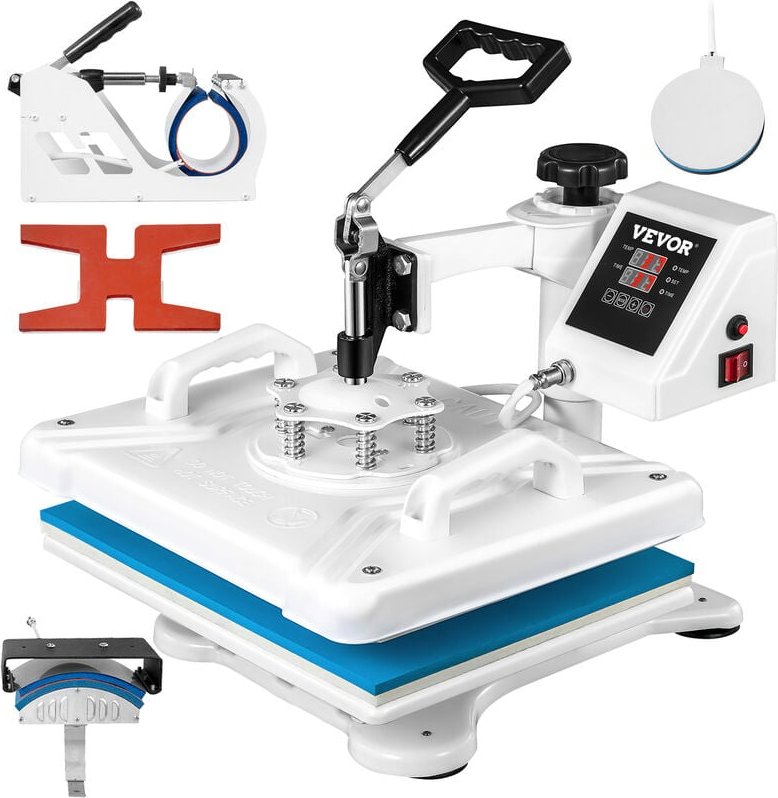 Mophorn - vevor Transferpresse 29x38cm Hitzepresse 5 in 1, Heat Press, Heißpresse mit genauen digitalen Zeitschaltuhr & ...