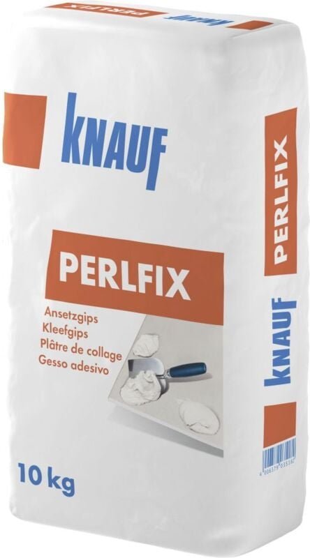 Perlfix Ansetzgips hellgrau, 10 kg Gips - Knauf