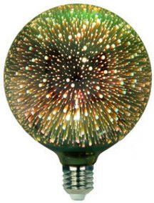 LED-Glühbirne E27 4W 230Vac globo grün